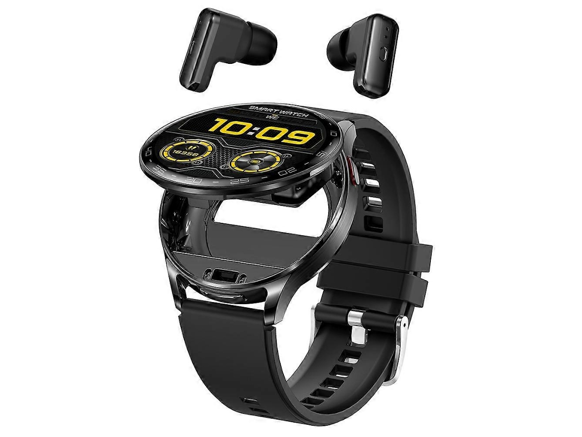 Reloj inteligente T97 2 en 1 con auriculares inalámbricos, compatible con Bluetooth, monitorización de salud y deportes Ly Ebike
