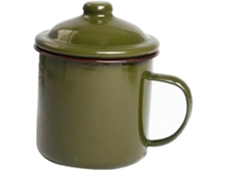 Taza De Esmalte Militar Retro De 12 Cm, Verde Militar, Taza De Té De Esmalte Ligera Y
