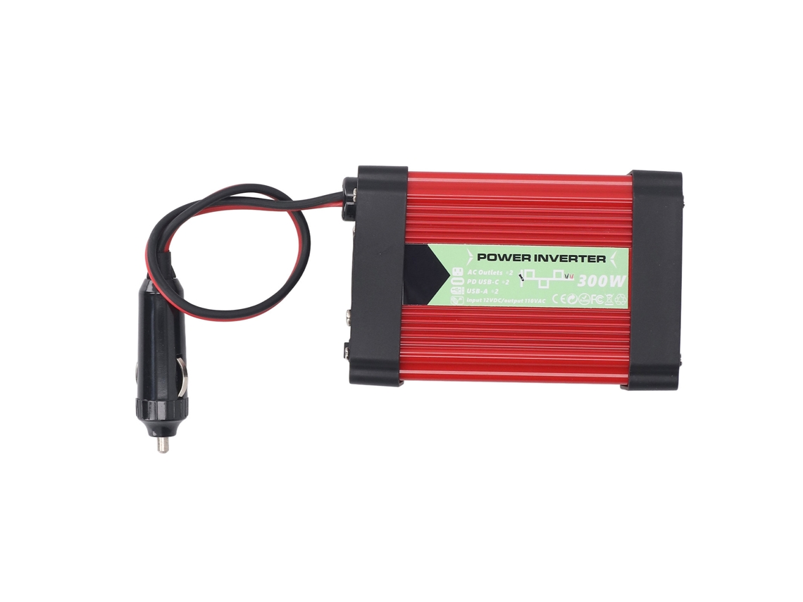 Inversor De Corriente Para Coche De 12v A 110v Con Enchufe Universal Y Carga Rápida De Onda Sinusoidal Modificada.