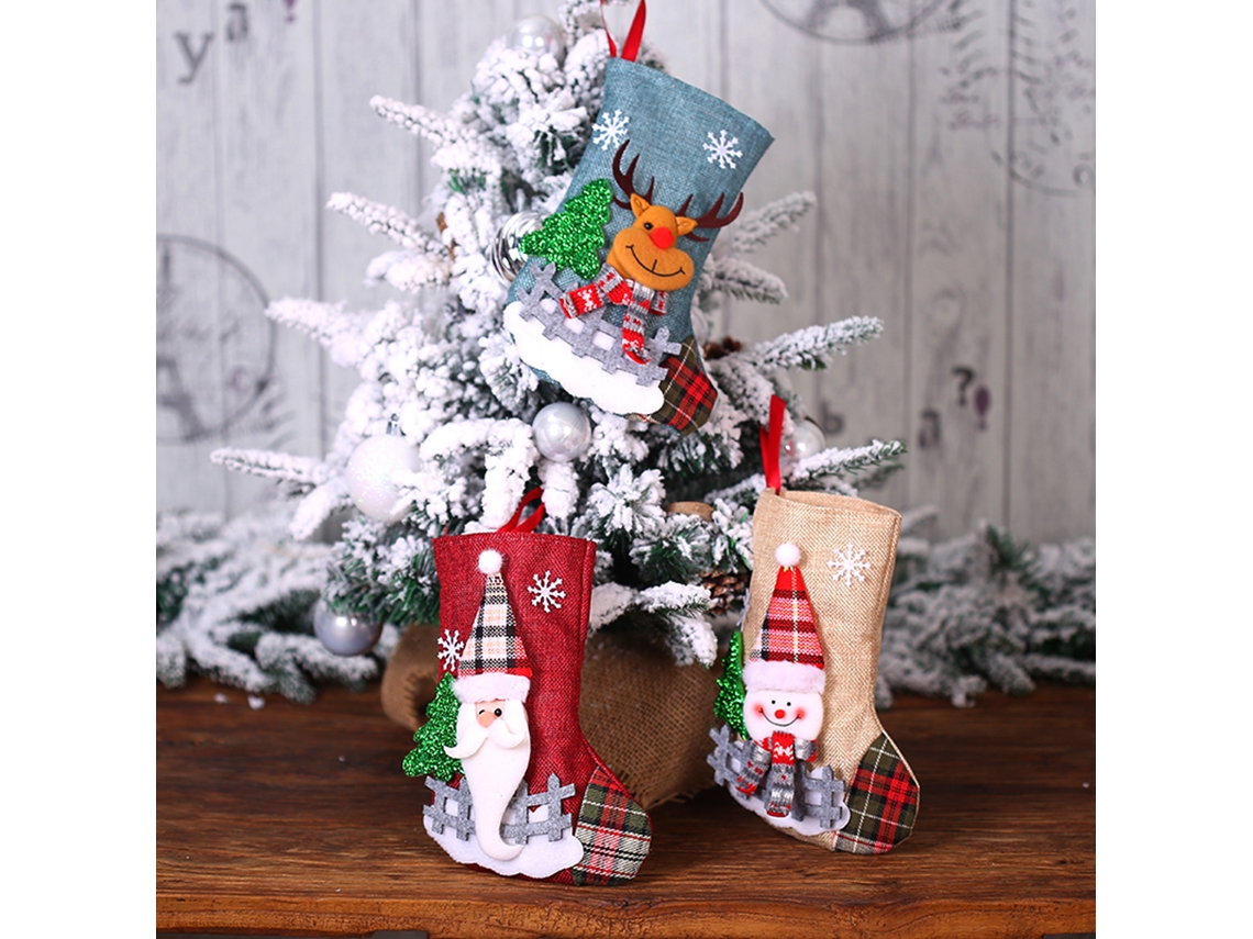 Adorno navideño Muñeca creativa Bolsa de regalo Calcetín navideño