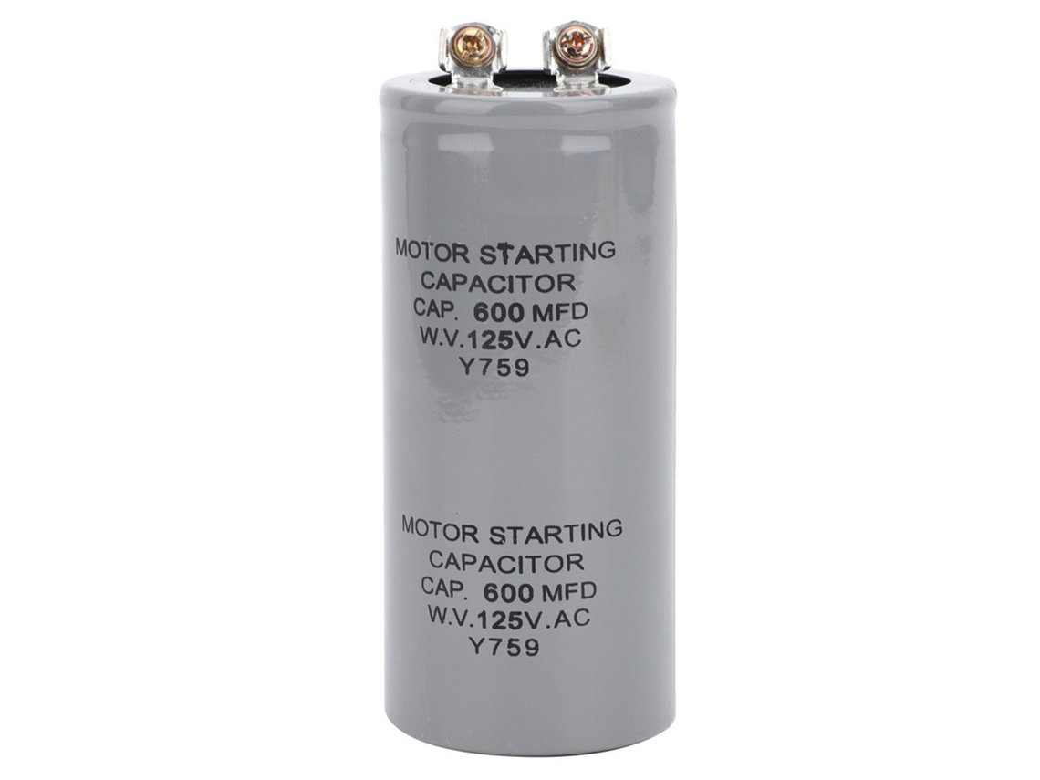 Condensador Cd60 De 600 Μf Y 125 Vca Para Arranque Y Funcionamiento De Motores, 43 X 102 Mm, Terminal De Tornillo.