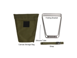 Soporte portátil para cajas de camping, acero inoxidable.