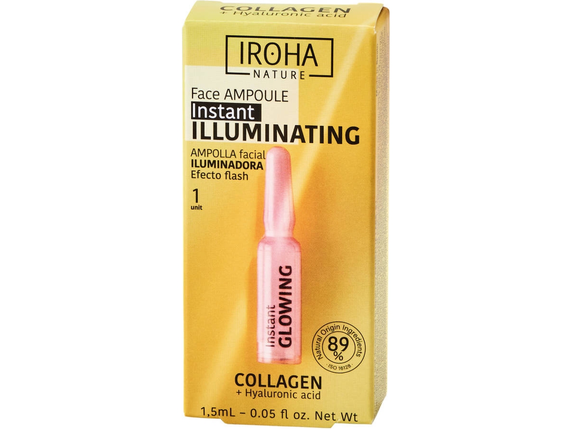 Ampolla Facial IROHA NATURE Flash Iluminadora Con Colágeno (20ml)