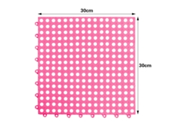Juego de 2 alfombrillas de ducha cuadradas antideslizantes con diseño de puntos cilíndricos rosas