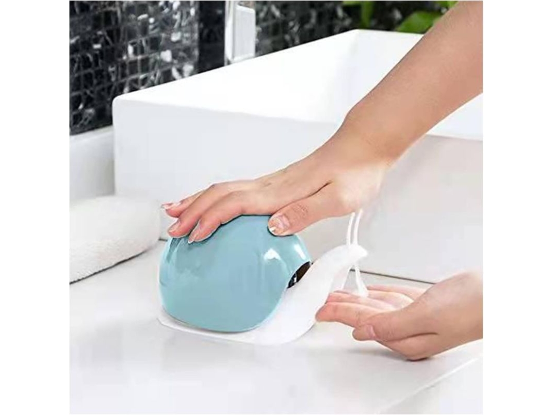 2026-dispensador De Jabón Para Manos Caracol, Dispensador De Jabón Líquido Baño Azul