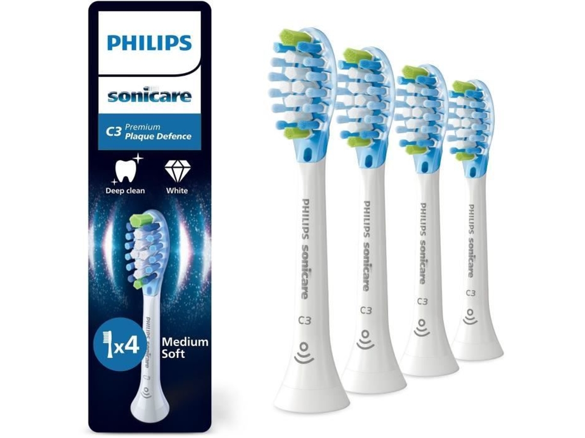 Philips Hx9044/87 C3 - Pack de 4 cabezales de cepillo de dientes blancos