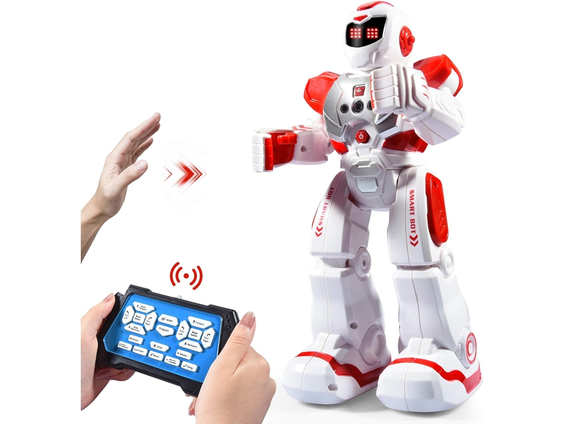 Robô de Controle Remoto para Crianças Robô Programável Inteligente com Controlador Infravermelho Vermelho GERTIZ