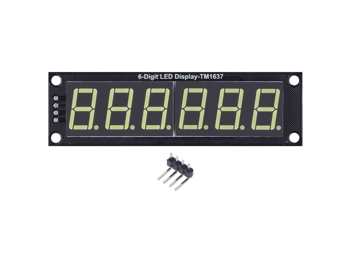 Módulo De Pantalla Digital Led De 6 Dígitos 7 Segmentos Luz Blanca Tm1637 Tubo Digital