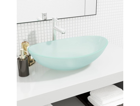 Lavabo VIDAxL de Vidrio Templado Esmerilado 54,5x35x15,5 cm
