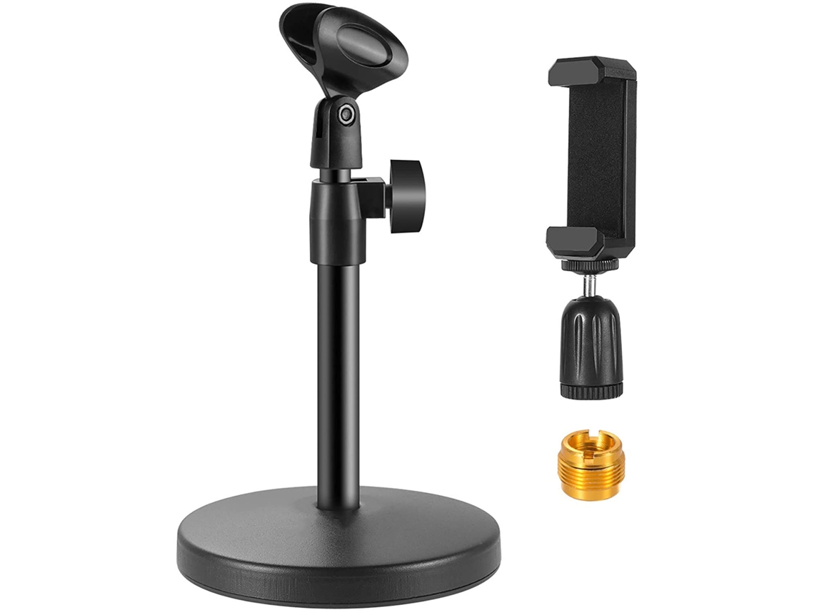 Soporte De Micrófono De Escritorio, Acero Inoxidable, Compatible Con Usb, Micrófonos Dinámicos, Fácil Montaje Para Podcasts, Conferencias Y Charlas.