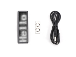 Tarjeta De Identidad Led Deslizante Programable De Múltiples Idiomas Recargable Badge Digital Blanco