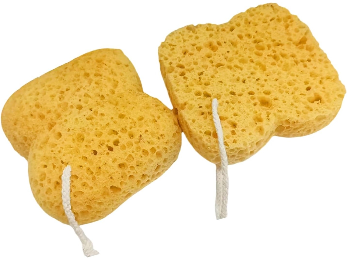 Juego De 2 Esponjas De Lufa Para El Baño, Ideales Para La Limpieza Profunda De Pieles Secas Y Sensibles.