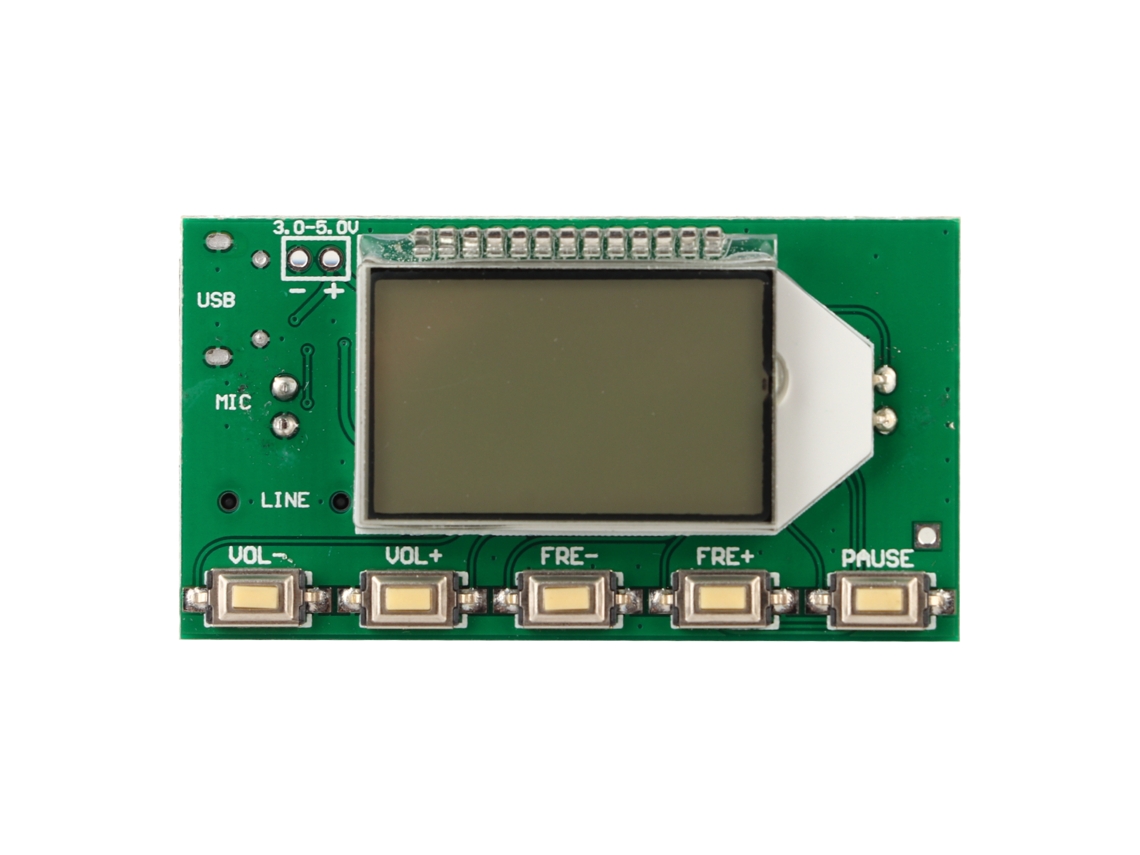 Módulo Transmisor Fm Estéreo Inalámbrico Dsp Pll 87-108mhz Con Micrófono Digital