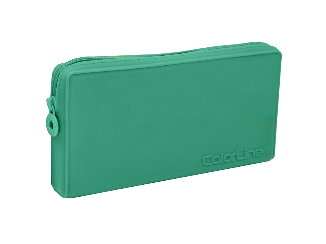 Estuche para lápices de silicona Colorline Flat Soft Touch, verde oscuro, Office Box