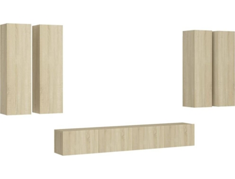 Conjunto 6 de muebles de salón VIDAXL roble Sonoma