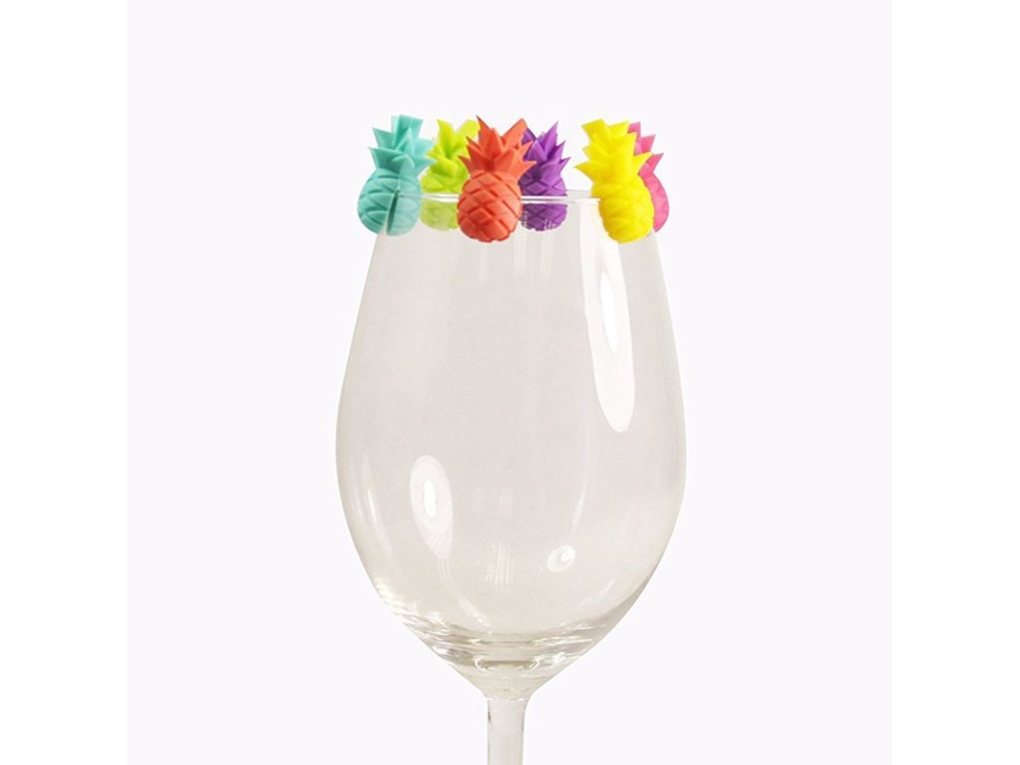 Marcadores De Silicona Para Vasos, 6 Piezas, Para Vino, Cerveza Y Otras Bebidas - Set Kyg