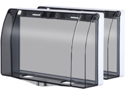 Conjunto De 2 Peças De Tampas Transparentes E Impermeáveis Para Tomadas Externas