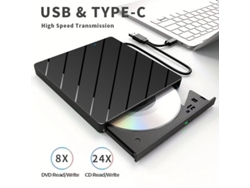 Grabadora Dvd Usb 3.0 7 En 1 Con Puertos Usb Y Tarjeta De Memoria