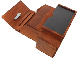 Sugerencia de madera maciza Buzón con cerradura, 203 x 15 x 27 cm. Compacto para talleres y