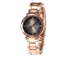 Reloj De Cuarzo Com Pulseira De Metal De Estilo Simples E Elegante Para Mulheres (cinza Claro)