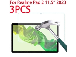 3 protectores de pantalla de vidrio templado HD a prueba de arañazos para Realme Pad 2 de 11,5 pulgadas (2023) Chennnls