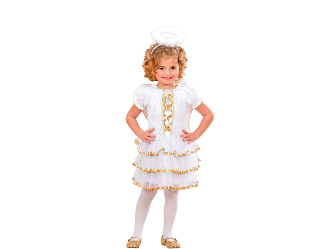 Disfraz de Niña WIDMANN ángel dorado glamuroso (Tam.: 3-4 anos)