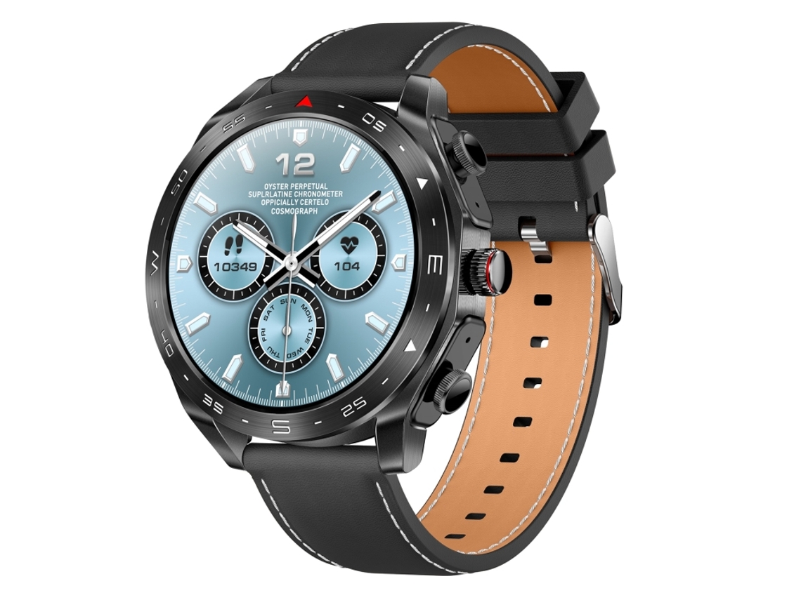 Reloj de 1,52 pulgadas con Bluetooth 5.0, compatible con llamadas Bluetooth, frecuencia cardíaca y niveles de oxígeno en sangre. (negro)