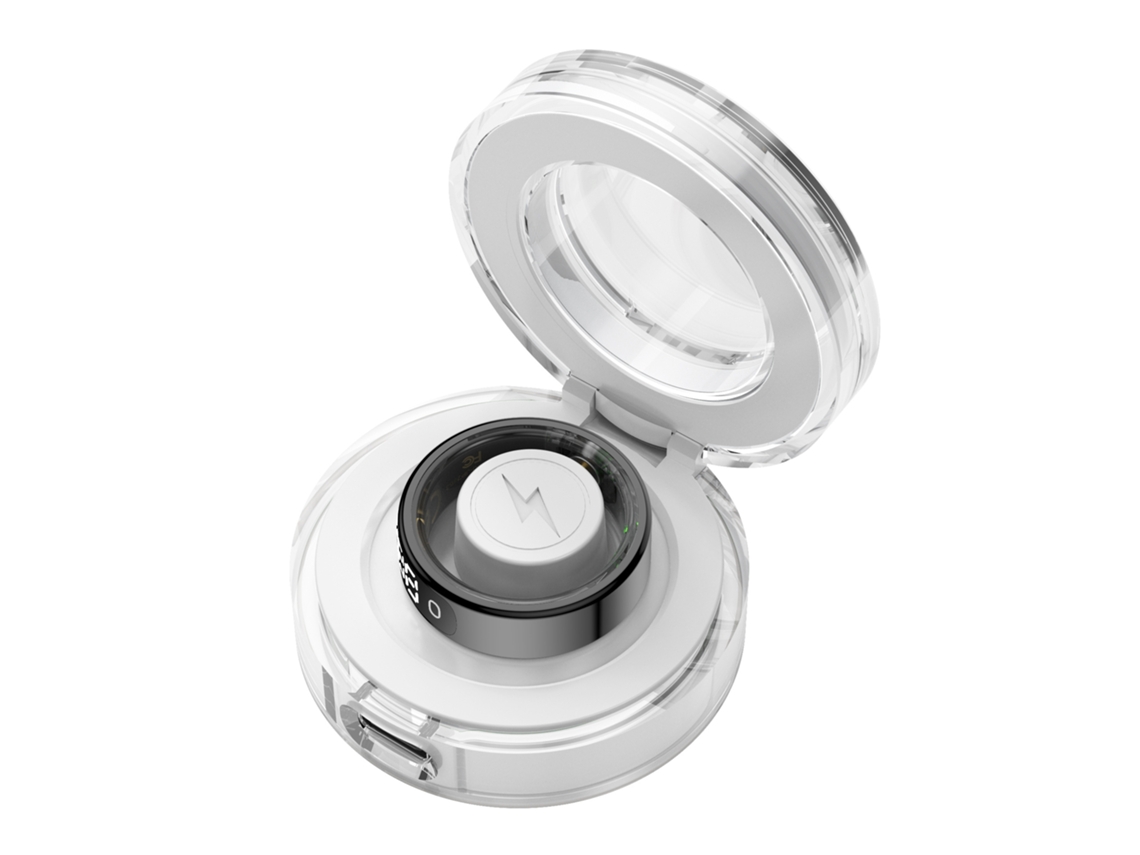 Anillo Inteligente R13 Con Pantalla, Monitor Actividad/frecuencia Cardíaca/oxígeno Sangre/sueño, Bluetooth, Resistente Al Agua, Estuche De Carga.