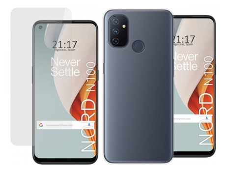 Carcasa + Protector de Pantalla OnePlus Nord N100 TUMUNDOSMARTPHONE Pack Transparente