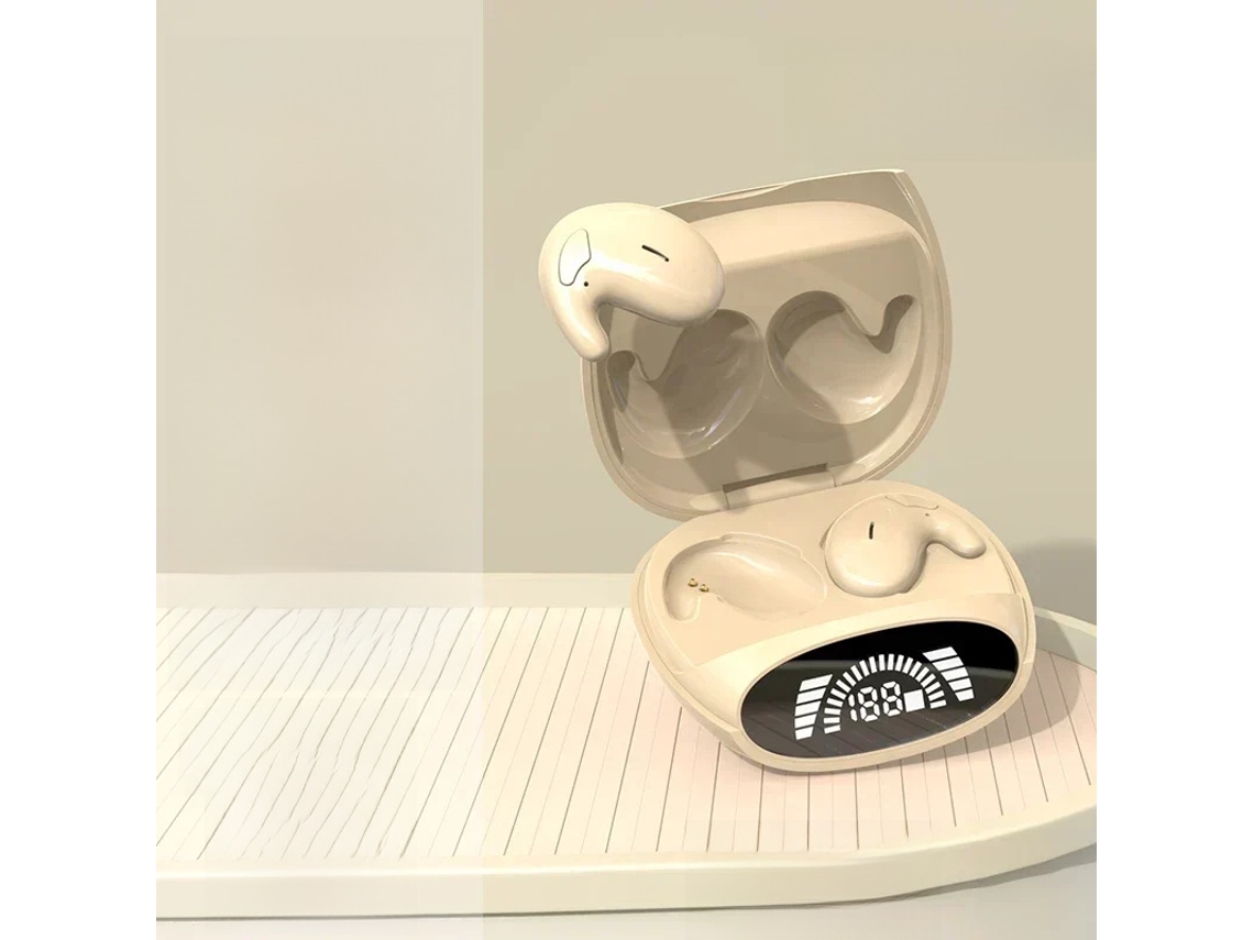 Fones de Ouvido Sem Fio Bluetooth 5.3 com Microfone e Som Estéreo, À Prova D'água Ipx5. MDUG (cáqui)