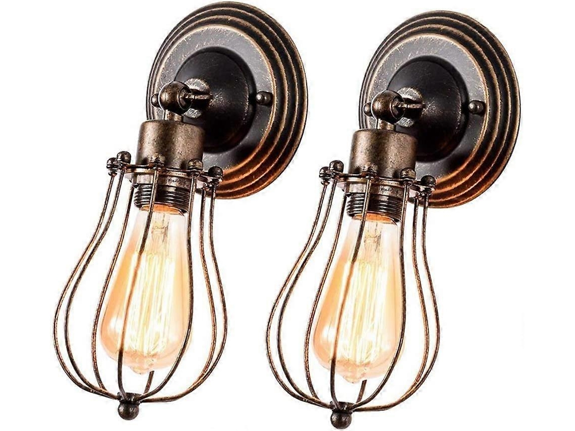 Omni-lámpara De Pared Industrial Vintage, Bronce Aceite, 1 Unidad, Clase Energética A+, Ajustable, Instalación Fácil