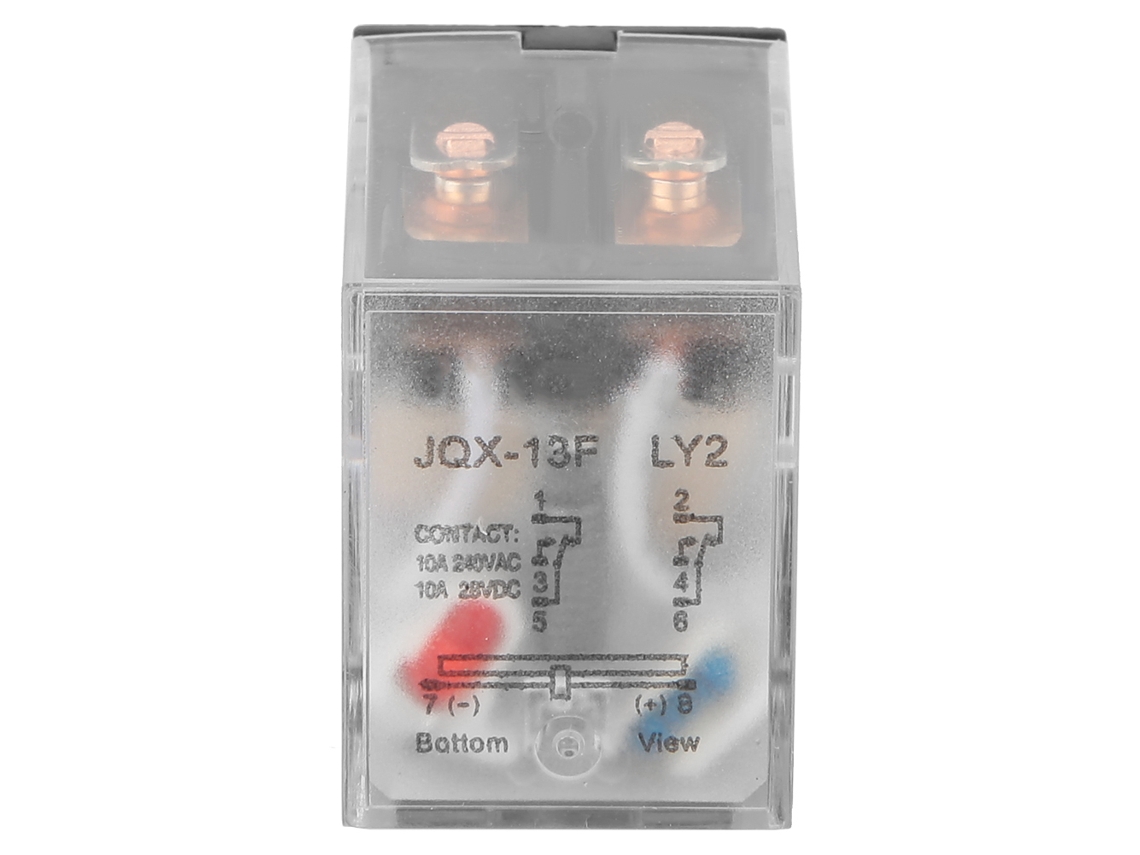 Relé Intermedio Electromagnético Jqx-13f 220vac 5a 8 Pines Dpdt