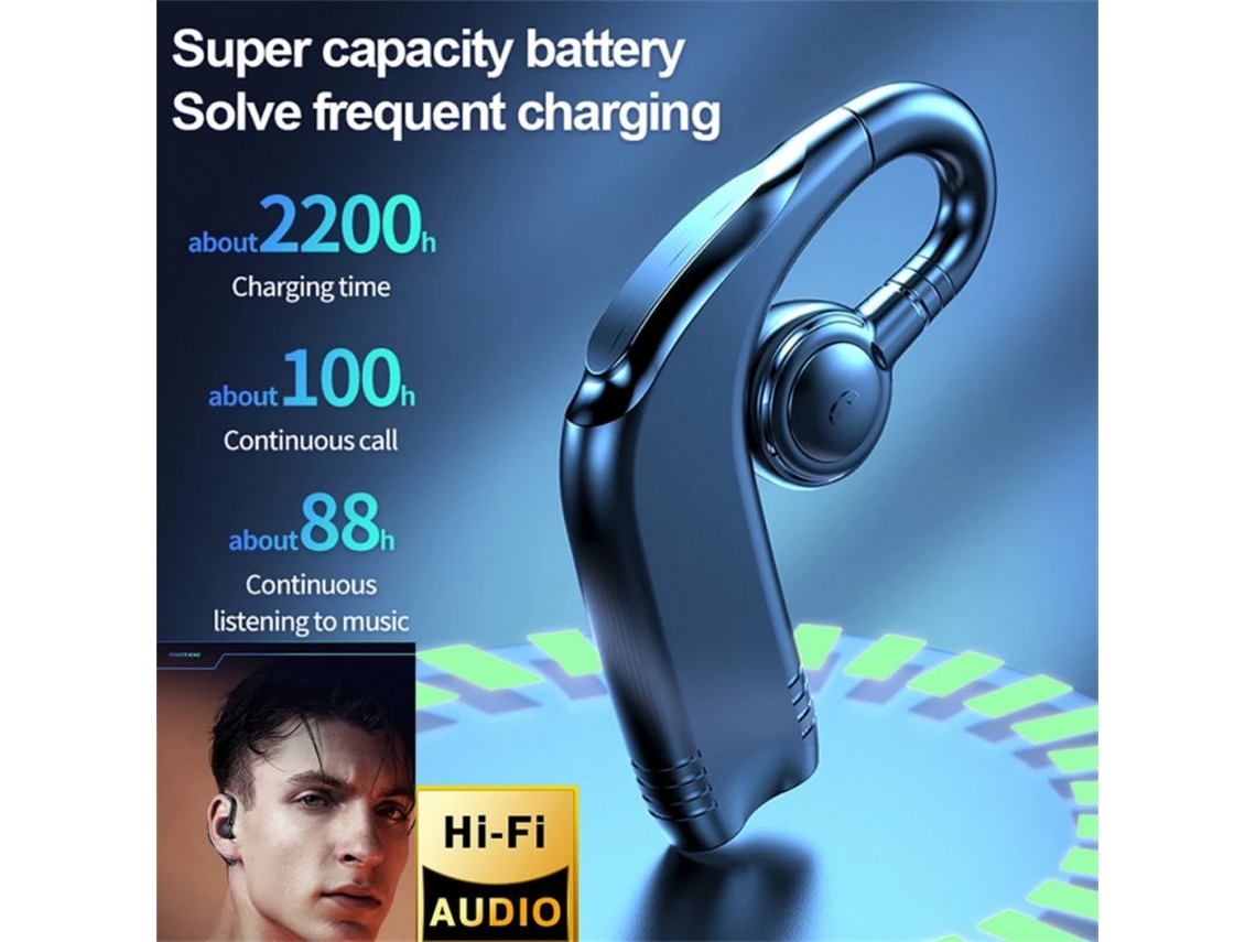 Kit Manos Libres Compatible con brophone inalámbrico 88 horas de reproducción continua impermeable a prueba de sudor tapones para los oídos negro
