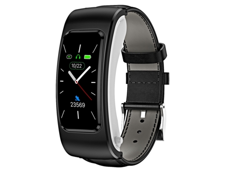 Smartwatch K60 1.08 '' Correa de cuero Auricular desmontable Vida resistente al agua Soporte Llamada Bluetooth (Negro)