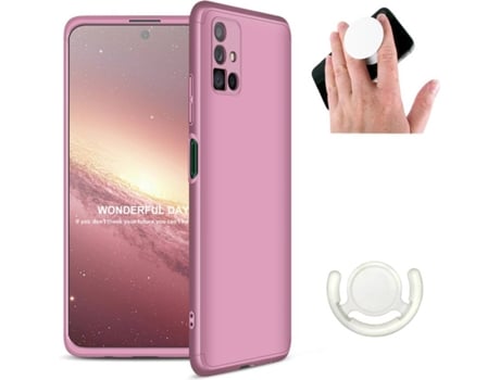Funda, Soporte y Popsocket Samsung M11 PHONESHIELD Slim Armor 360º Rosa