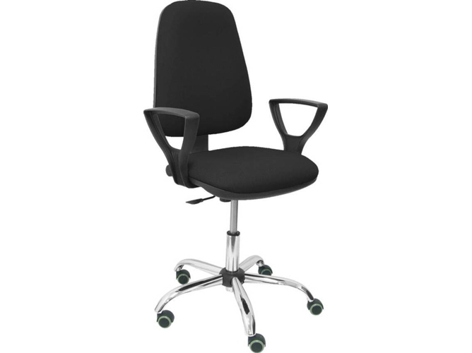 Silla de Escritorio Operativa PYC socovos Negro BF con ruedas antiarañazos (Brazos Fijos - Tejido)