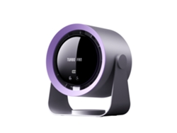 Ventoinha Turbo De Mesa, Ventoinha De Circulação Recarregável Usb Com Visor Digital Led, 100 Velocidades, Cinza Escuro Gertiz