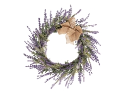 Guirnalda De Flores De Corona De Lavanda De 20 Pulgadas Para