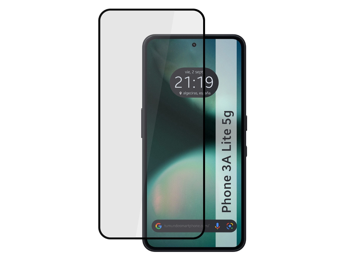 Protector Cristal Templado Completo 5d Full Glue Negro Para Nothing Phone 3a Lite 5g Vidrio