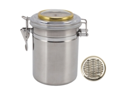 Tarro Hermético Para Guardar Puros Con Higrómetro, Acero Inoxidable, Silicona, 96x147 Mm