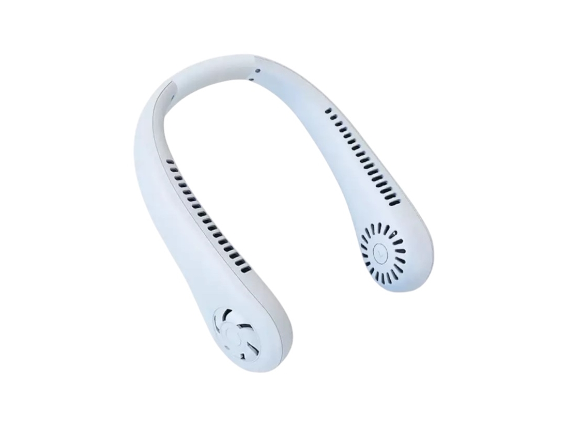 Ventilador De Cuello Sin Aspas (blanco), Mini Ventilador Usb Portátil, Flujo De Aire Súper Potente, Viento Natural Silencioso.