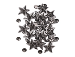 50 Conjuntos Rivetes Estrela 16mm para Arte em Couro Cintos Malas Roupas Diy