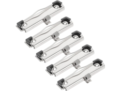 Juego De 5 Clips Metálicos Resistentes Para Portapapeles Con Accesorios Para Bolígrafo.