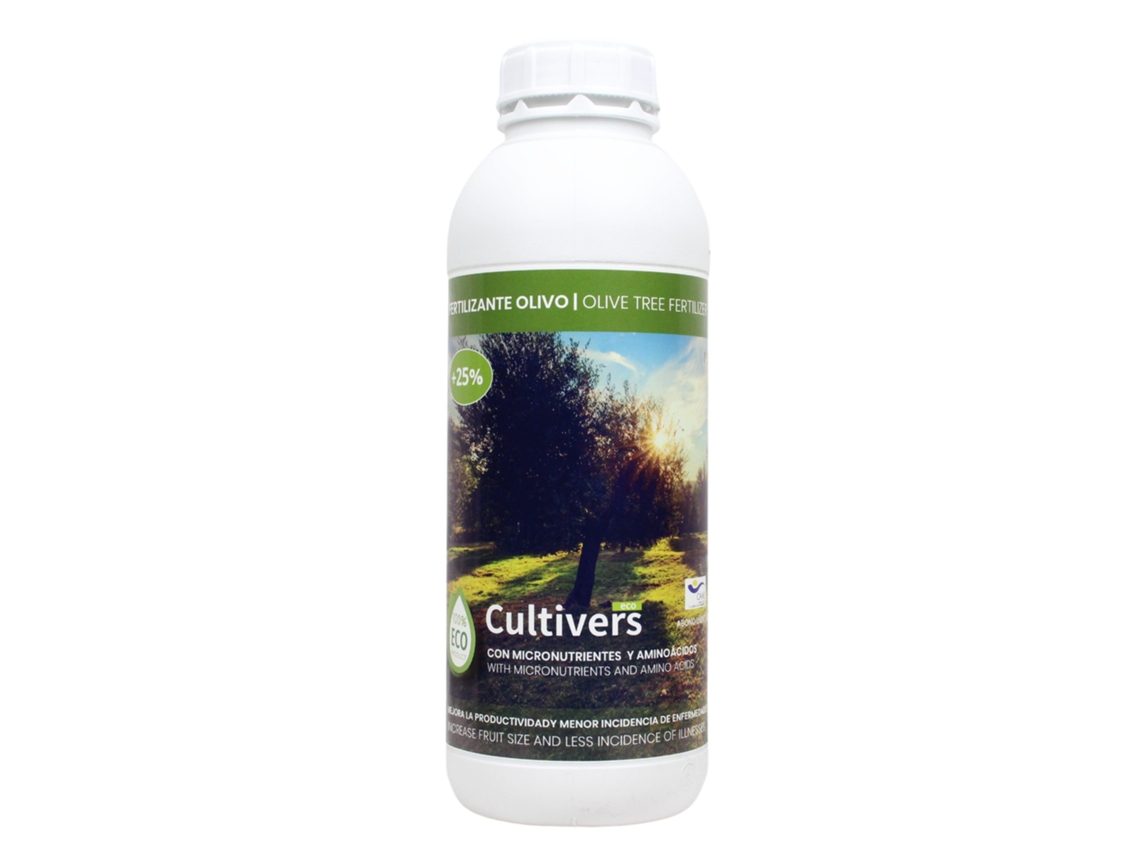 CULTIVERS Fertilizante Olivo Ecológico 1 L Abono Líquido 100% Orgánico . Mejora la fructificación, cantidad y Calidad de la Oliva