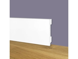 Zócalo Blanco Entrada Cable Cuadrado 70X15X2000Mm en Polímeros Poliestructurados ETERNAL PARQUET