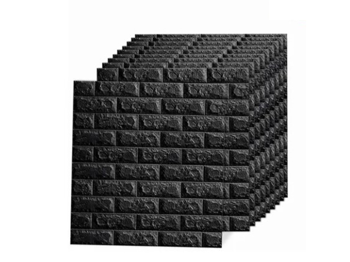 2026 Store-10 Piezas Papel Pintado Negro 3d Pegatina Autoadhesiva Impermeable 35x38cm