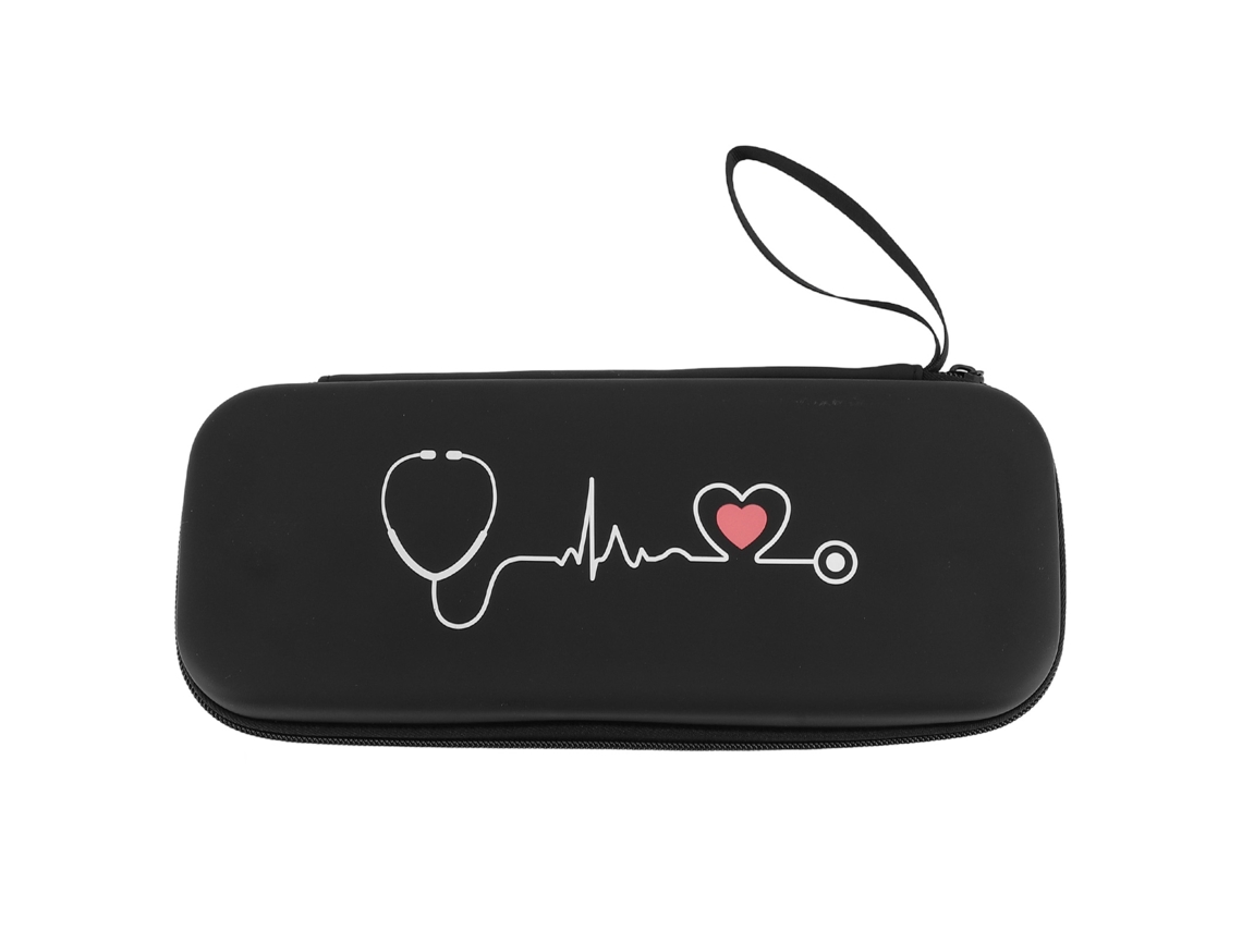 Estuche Rígido Negro Para Estetoscopio Con Bolsillo De Malla Para Littmann Classic Iii Lightweight Ii Se