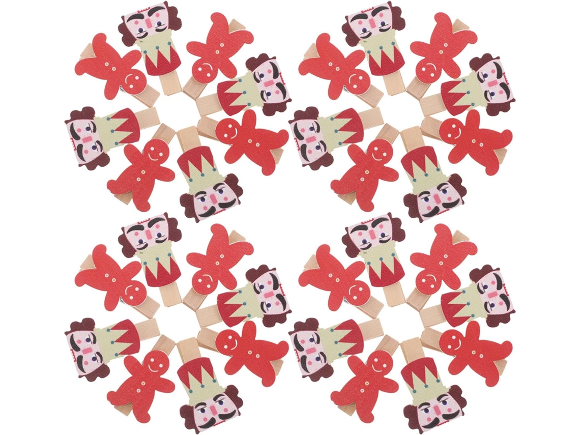 50 Pinzas Madera Diseño Cascanueces Pequeñas Decorativas Forma Especias Fotos Tarjetas Felicitación Juego