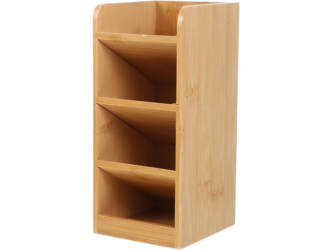 Besportble Organizador De Bolígrafos De Madera Marrón Stobaza Para Oficina Y Almacenamiento De Escritorio 2...