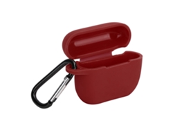 Capa De Silicone Protetora Para Estojo De Carregamento Do Fone De Ouvido Bluetooth Ios Earbuds Pro/iii Cor Vinho